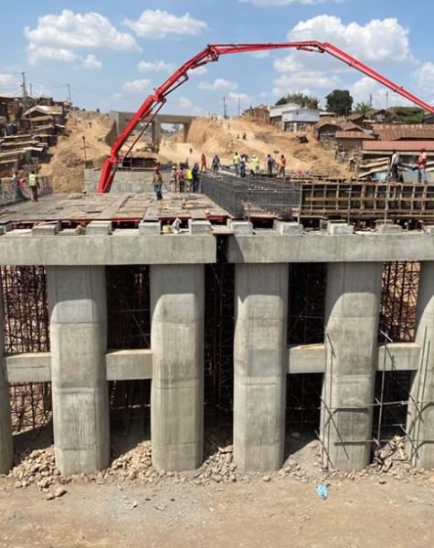 Langata road–Kibera–Ngong road (ML12) Link Road Construction of 80m span bridge across R. Mutoine