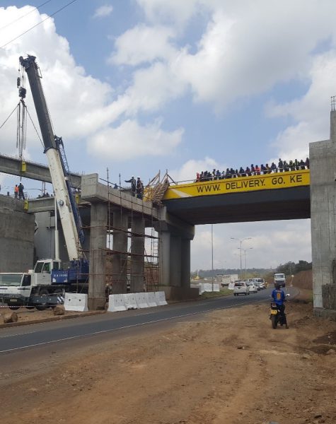 Ngong-rd-kibera-langata-5 Pile drilling and rebar cage lowering works at the site of Southern Bypass Overpass Bridge